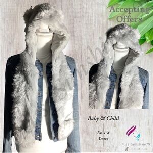 Baby & Child - Sz 4-8 years - fuzzy ear hat - super soft inside